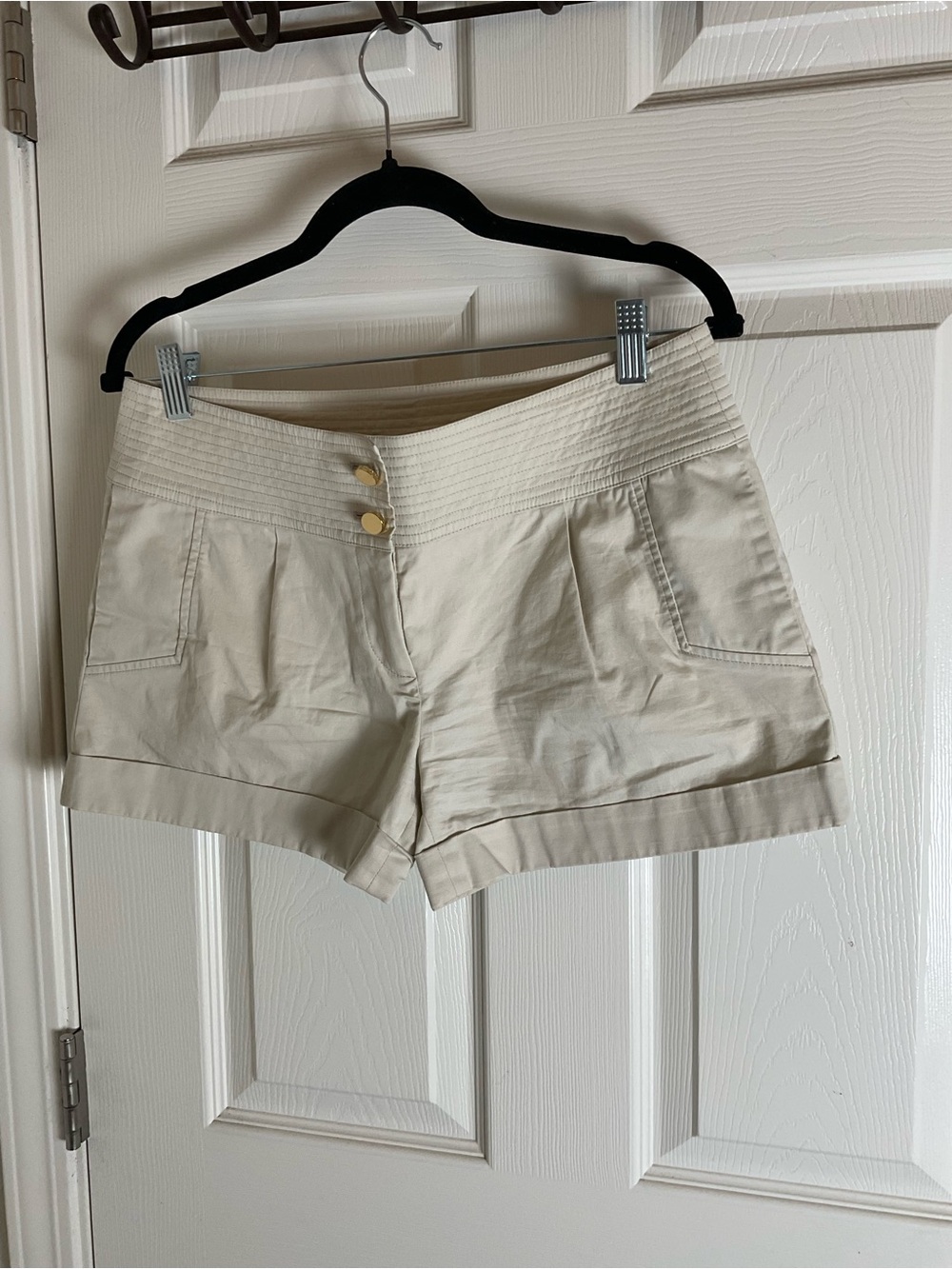 Tory Burch Safari Tailored Shorts Beige/Tan - Size 4 - Picture 2 of 8